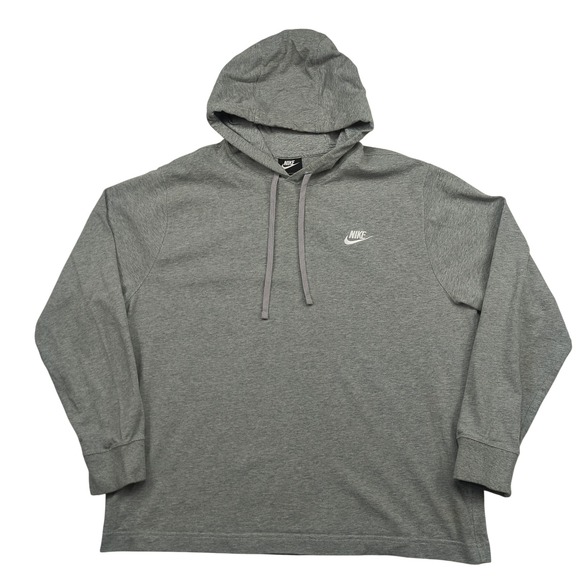 Nike Other - Nike Mens Sportswear Hoodie Grey Embroidered Logo Pullover Size Large L